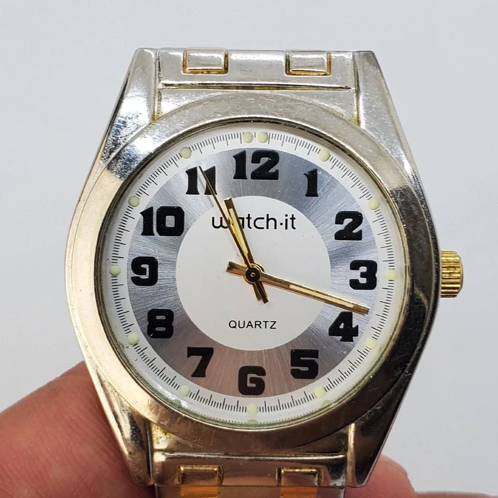 Men's Watch 36MM Gray Dial‎ Gray Gold Tone Bracelet Band 6